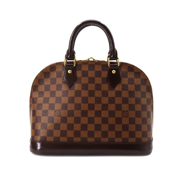 2 Louis Vuitton Damier Alma PM Hand Bag Ebene Brown