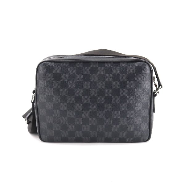 2 Louis Vuitton Damier Graphite Trocadero Messenger PM Shoulder Bag Black