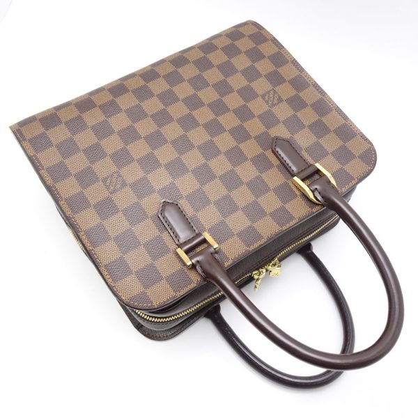 2 Louis Vuitton Damier Triana Ebene Handbag Brown