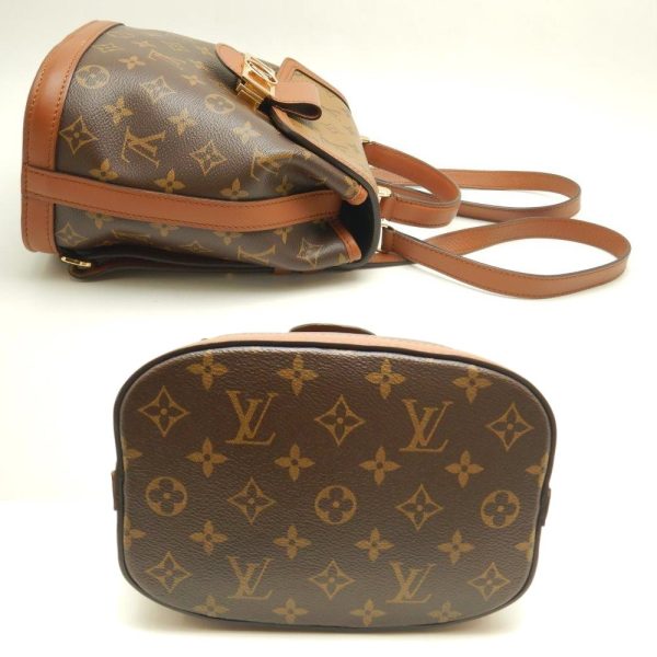 2 Louis Vuitton Monogram Reverse Dauphine Backpack Brown