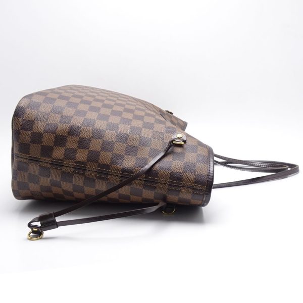 2 Louis Vuitton Damier Neverfull MM Series Tote Bag Brown