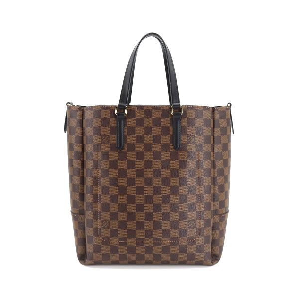 2 Louis Vuitton Damier Belmont NV MM 2 Way Tote Shoulder Bag Ebene Noir