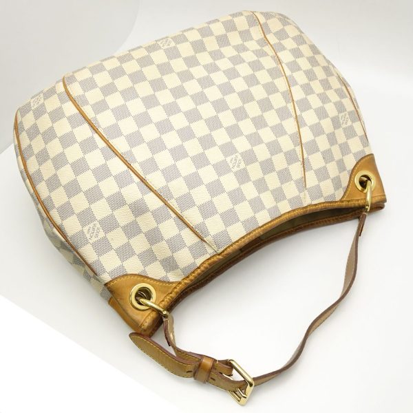 2 Louis Vuitton Damier Azur Galliera PM Shoulder Tote White