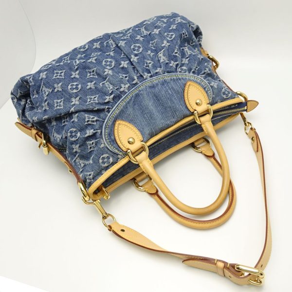 2 Louis Vuitton Denim Neo Cabby MM Blue Shoulder Bag