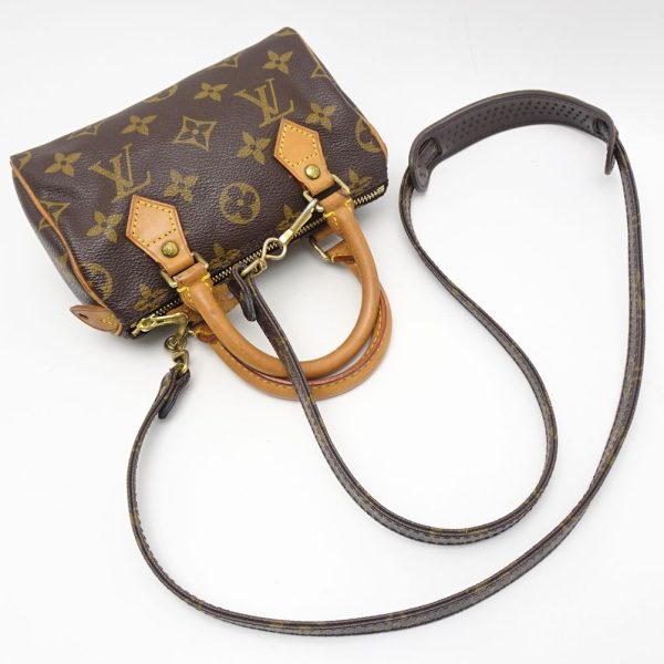 2 Louis Vuitton Monogram Mini Speedy Brown Mini Bag Pouch