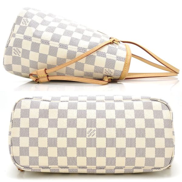 2 Louis Vuitton Damier Azur Neverfull PM Tote Bag