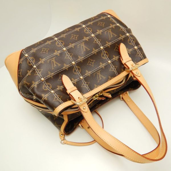 2 Louis Vuitton Monogram Riveting Brown Shoulder Bag