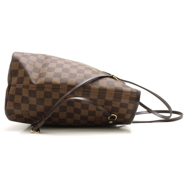 2 Louis Vuitton Damier Neverfull MM Ebene Tote Bag Brown