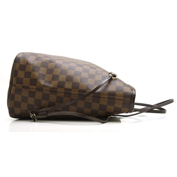 2 Louis Vuitton Damier Neverfull MM Ebene Tote Bag Brown