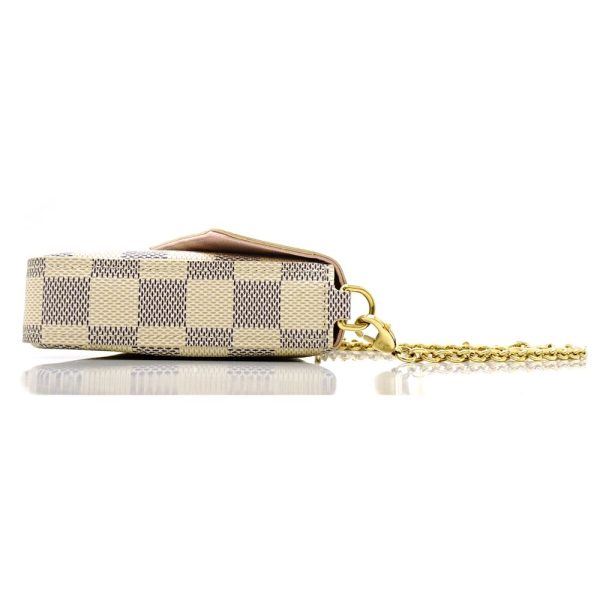 2 Louis Vuitton Damier Azur Pochette Diagonal Hanging 2WAY