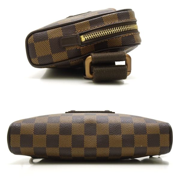 2 Louis Vuitton Damier Brooklyn Ebene Body Bag Waist Pouch Brown