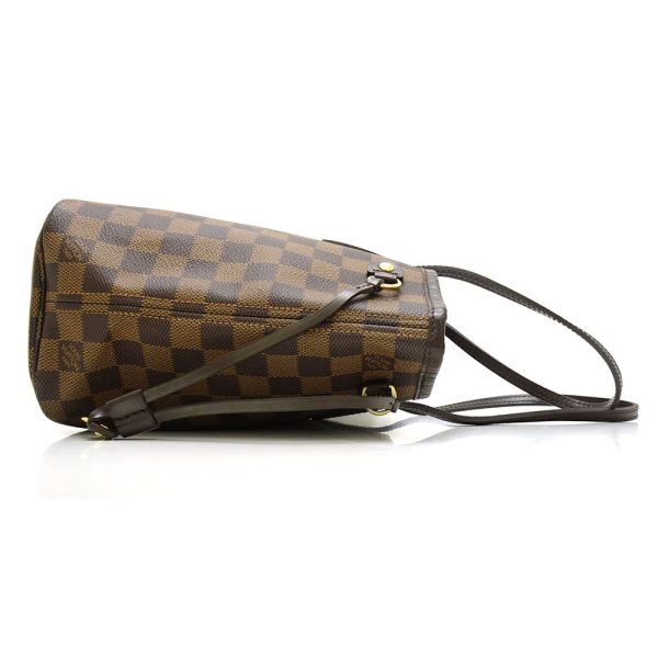 2 Louis Vuitton Damier Neverfull PM Ebene Tote Bag Brown