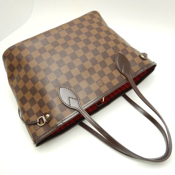 2 Louis Vuitton Damier Neverfull PM Ebene Tote Bag Brown