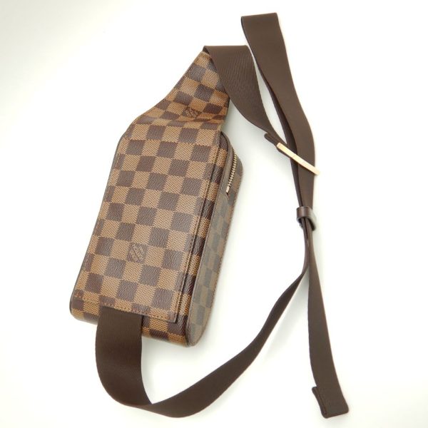 2 Louis Vuitton Damier Jeronimos Ebene Body Bag Brown