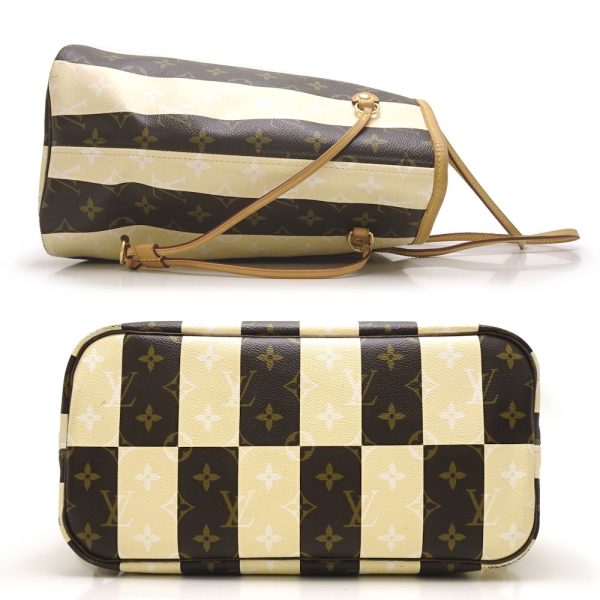 2 Louis Vuitton Monogram Rayleur Neverfull MM Striped Tote Bag