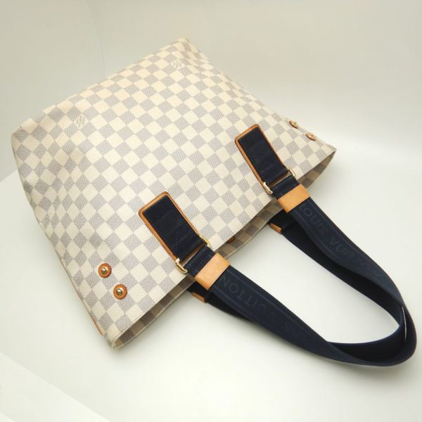 2 Louis Vuitton Damier Azur Plan Soleil Hippo PM Tote Bag