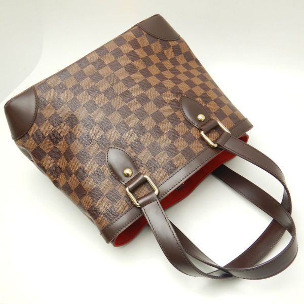 2 Louis Vuitton Damier Hampstead PM Ebene Tote Bag Brown