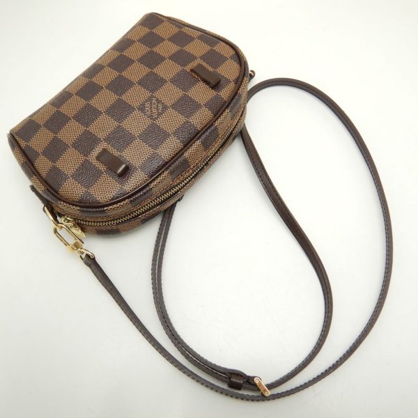 2 Louis Vuitton Damier Pochette Ipanema Ebene Diagonal Shoulder 2WAY Brown