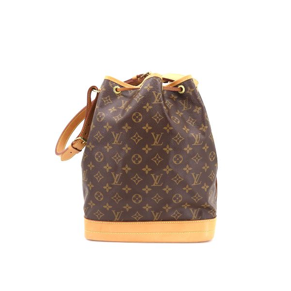 2 Louis Vuitton Monogram Noe Shoulder Bag Brown Gold Hardware