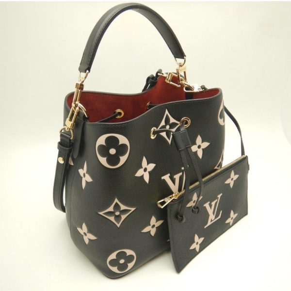 2 Louis Vuitton Emplant NeoNoe MM Black Beige 2WAY Bag