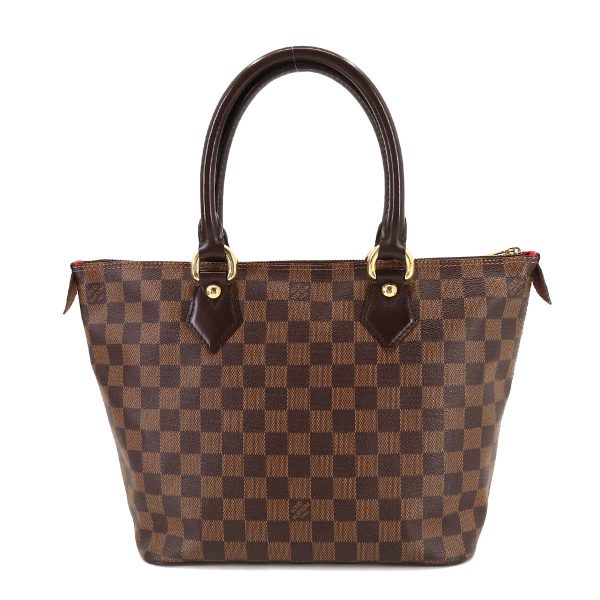 2 Louis Vuitton Damier Saleya PM Tote Bag Ebene Brown Gold Hardware