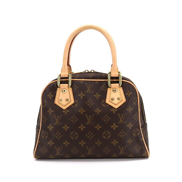 2 Louis Vuitton Monogram Manhattan PM Hand Bag Brown Gold Hardware