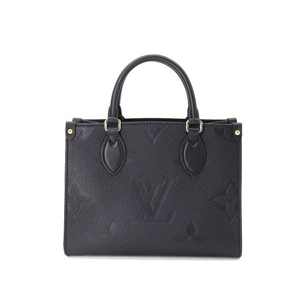 2 Louis Vuitton Monogram Emplant Onthego PM 2 Way Tote Shoulder Bag Noir