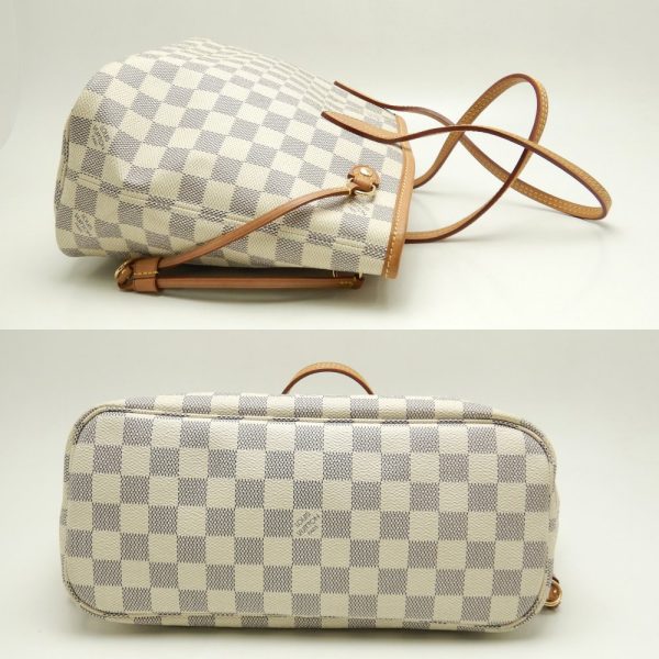 2 Louis Vuitton Damier Azur Neverfull PM Tote Bag