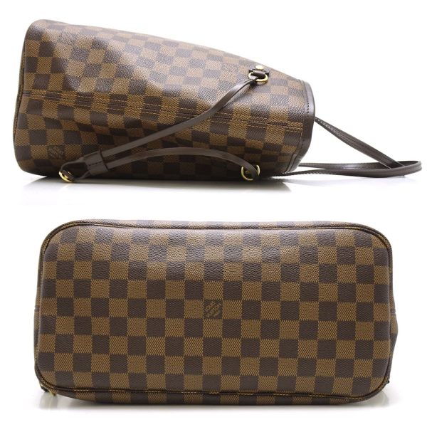 2 Louis Vuitton Damier Neverfull MM Rose Ballerine Tote Bag Brown