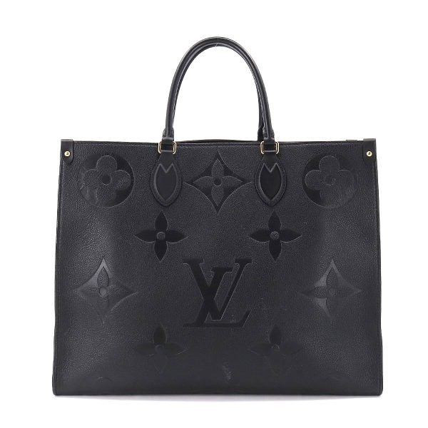 2 Louis Vuitton Monogram Implant Onthego GM 2 Way Tote Shoulder Bag Noir