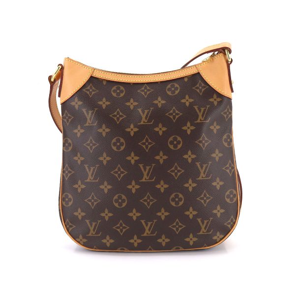 2 Louis Vuitton Monogram Odeon PM Shoulder Bag Brown Gold Metal Fittings