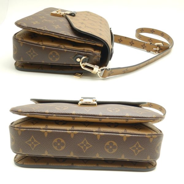 2 Louis Vuitton Monogram Reverse Pochette Metis MM 2WAY Bag Brown