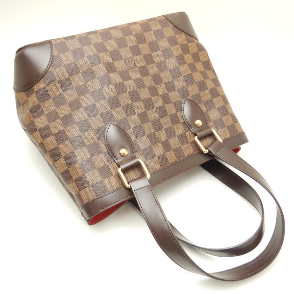 2 Louis Vuitton Damier Hampstead PM Ebene Tote Bag Brown