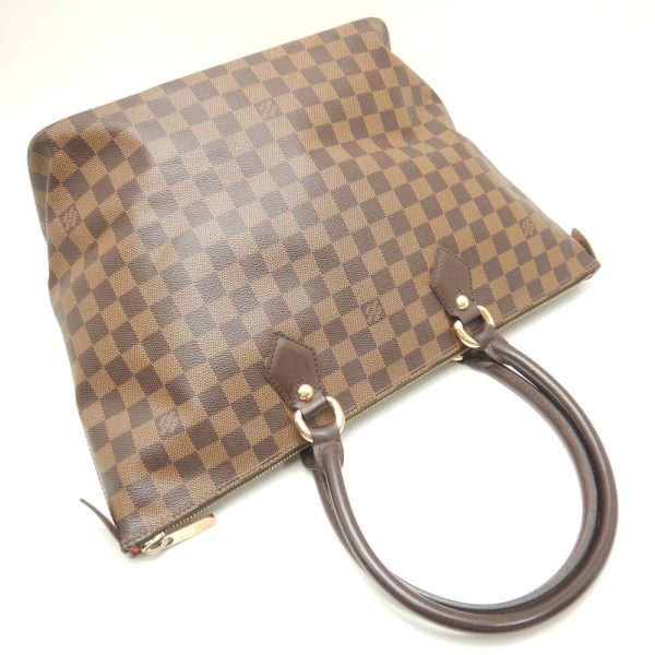 2 Louis Vuitton Damier Saleya MM Ebene Shoulder Tote Brown