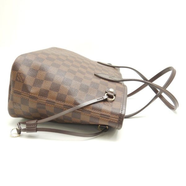 2 Louis Vuitton Damier Neverfull PM Ebene Tote Bag Brown