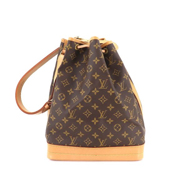 2 Louis Vuitton Monogram Noe Shoulder Bag Brown Gold Hardware