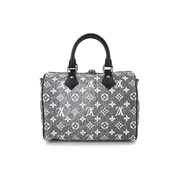 2 Louis Vuitton Jacquard Denim Speedy Bandouliere 25 Shoulder Bag