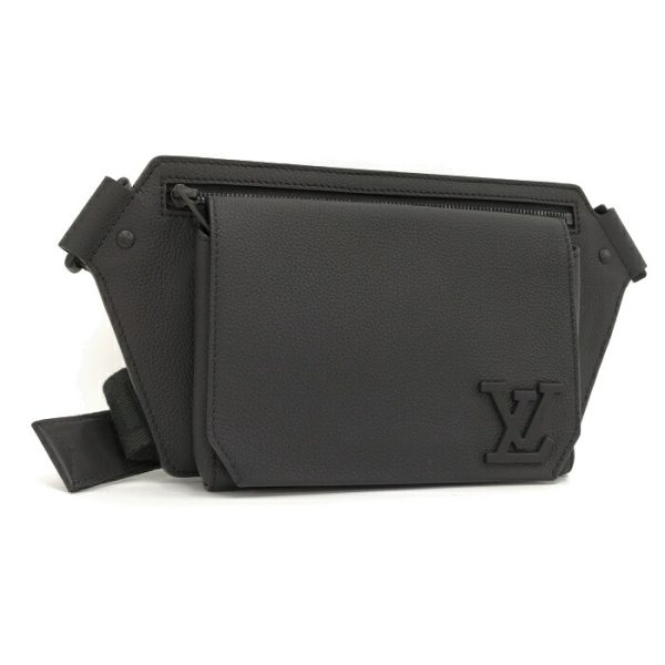 2000773252000876 1 Louis Vuitton Aerogram Grain Calf Leather NV Waist Bag Bumbag