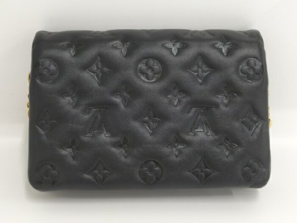 2000773258800569 2 Louis Vuitton Pochette Coussin Chain Embossed Lamb Leather Shoulder Bag