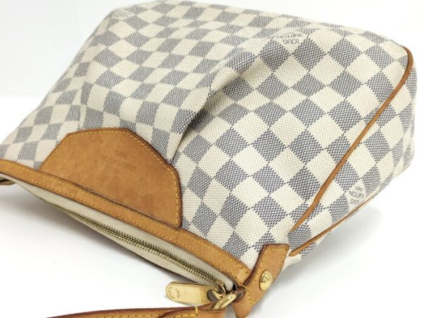 2000773259700442 3 Louis Vuitton Damier Azur Siracusa PM Shoulder Bag White