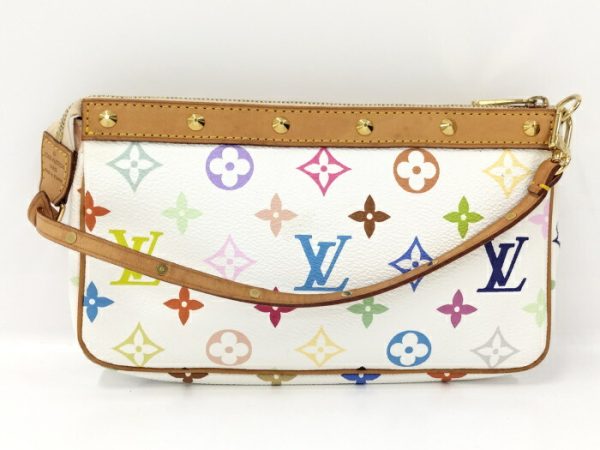 2000803251600598 2 Louis Vuitton Multicolor Pochette Accessoires Accessory Pouch White