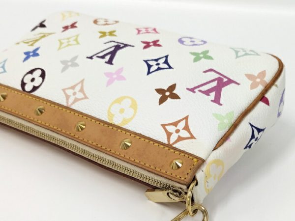 2000803251600598 3 Louis Vuitton Multicolor Pochette Accessoires Accessory Pouch White