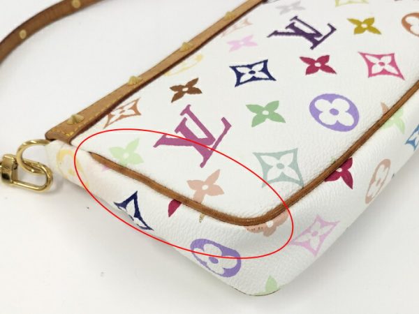 2000803251600598 4 Louis Vuitton Multicolor Pochette Accessoires Accessory Pouch White