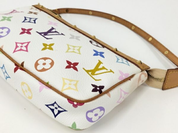 2000803251600598 5 Louis Vuitton Multicolor Pochette Accessoires Accessory Pouch White