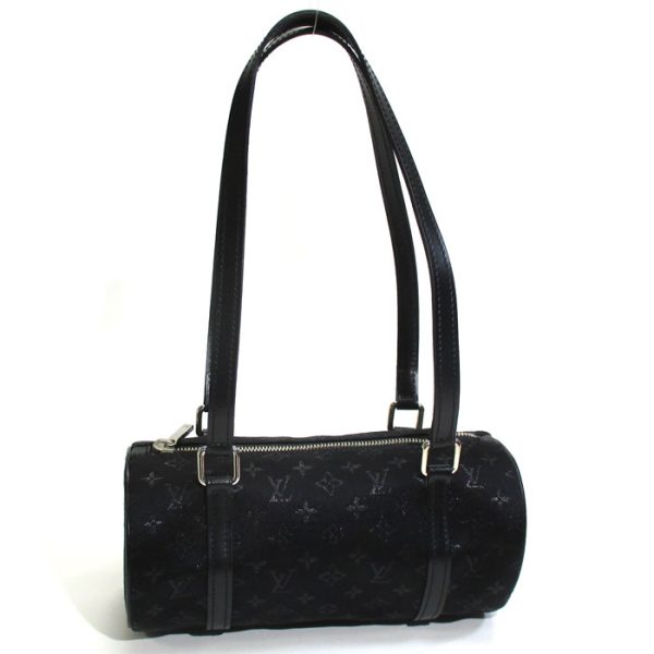 2000803252800137 1 Louis Vuitton Papillon Monogram Satin Handbag Black