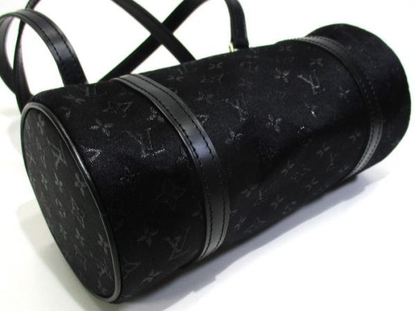 2000803252800137 3 Louis Vuitton Papillon Monogram Satin Handbag Black