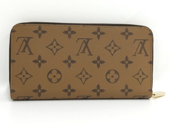 2001017257601355 3 Louis Vuitton Monogram Reverse Round Zipper Long Wallet