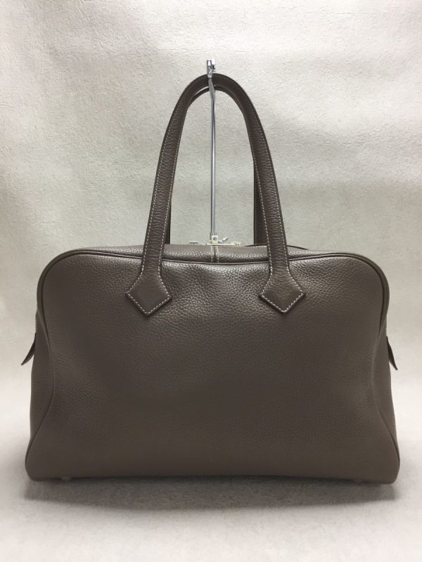 2300032834955 03 Hermes Victoria Leather Tourillon Clemence Handbag