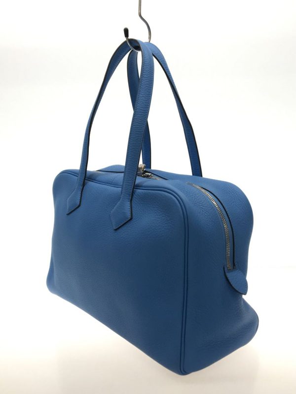 2300036293116 02 Hermes Calf Leather Garden Party Shoulder bag Blue