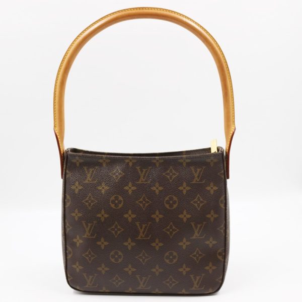 2300037605369 01 Louis Vuitton Looping MM Monogram Canvas Leather Tote Bag